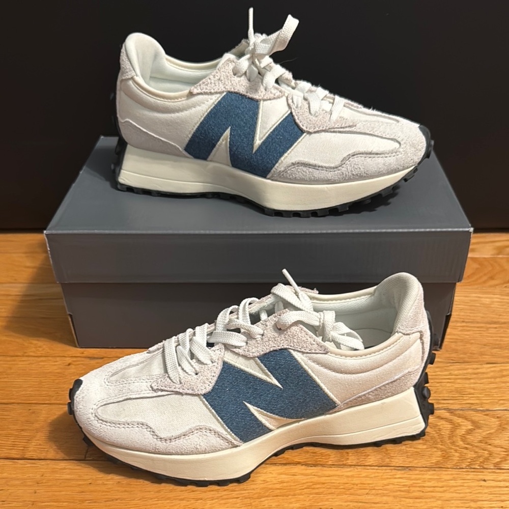 New Balance 327 Blue Denim/White, Women’s 7.5
